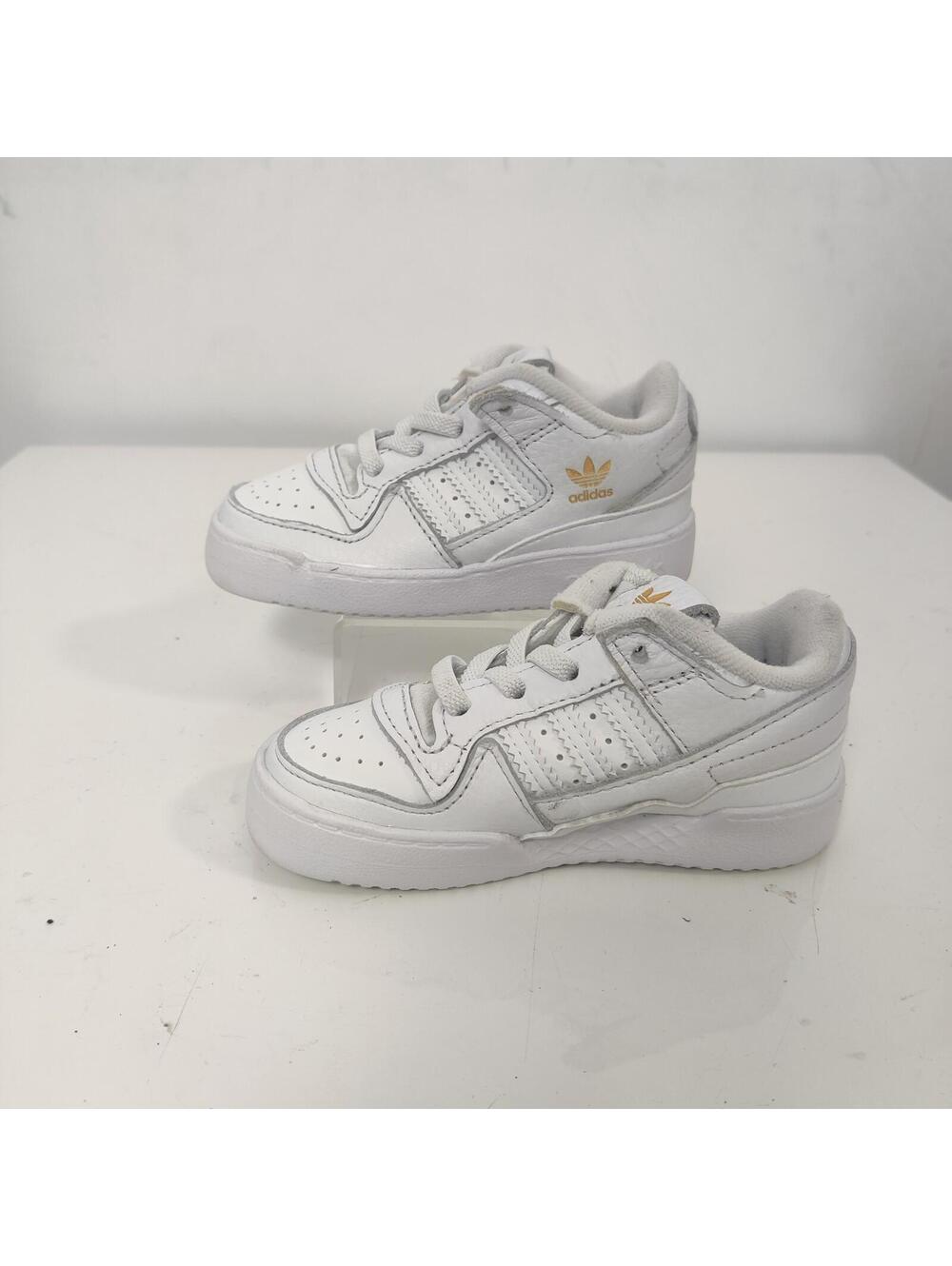 Adidas Forum Low Toddler White Gold Sneakers Size 8C - Picture 2 of 9